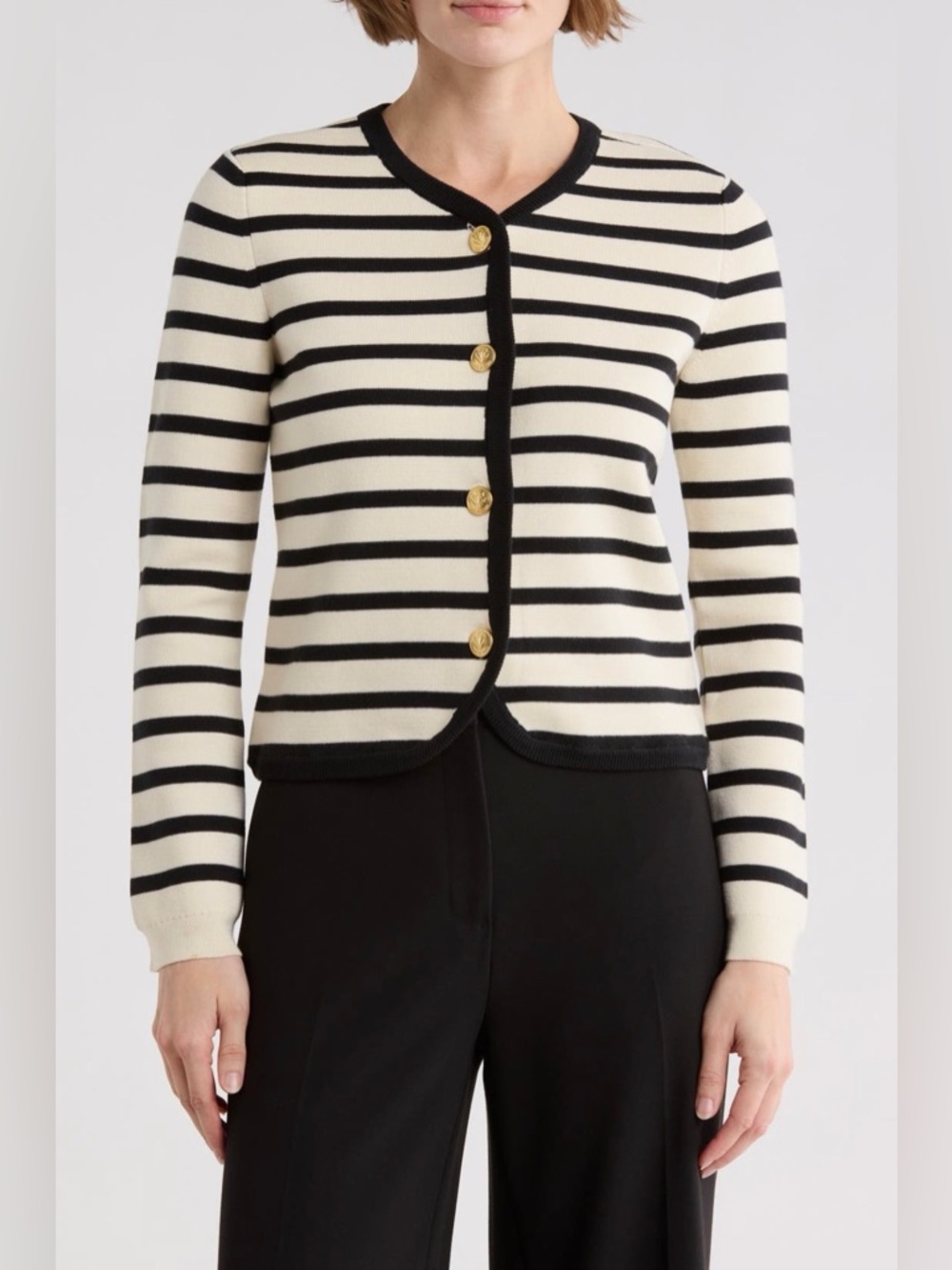 rag & bone Dee striped cotton-blend cardigan - Picture 3 of 8
